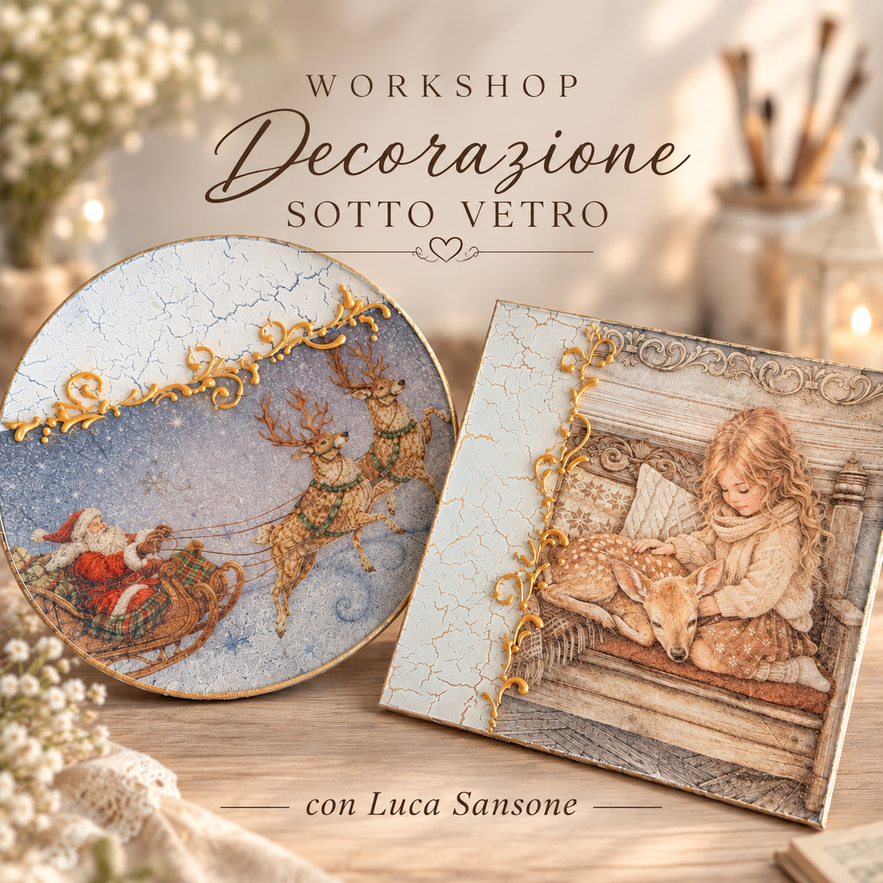 Workshop Decorazione SottoVetro dalle 16,00 alle 17,30